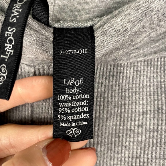 Vintage Victoria's Secret Waffle Knit Wide Leg Crop Fold Over Pants Size Large - Picture 4 of 7